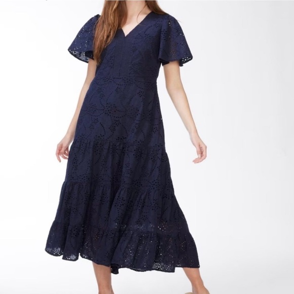 Chico's Dresses & Skirts - NWOT Chico’s  cotton navy eyelet maxi dress size 12